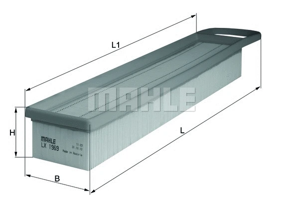 Oro filtras MAHLE LX 1969