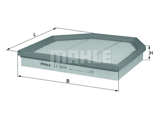 Oro filtras MAHLE LX 2074