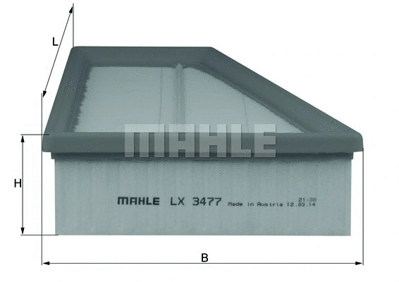 Oro filtras MAHLE LX 3477