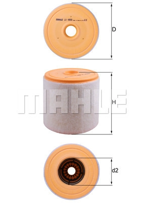Oro filtras MAHLE LX 4959