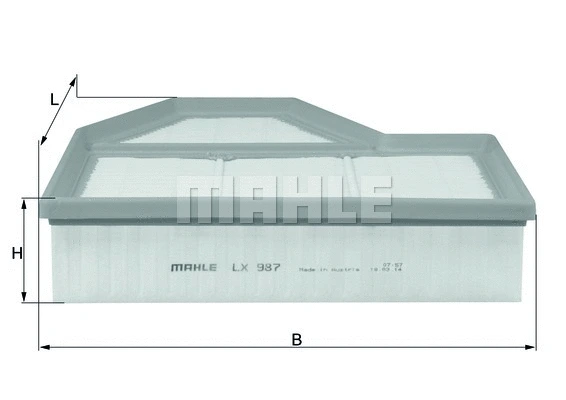 Oro filtras MAHLE LX 987