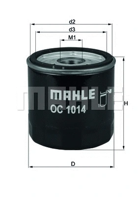 Alyvos filtras MAHLE OC 1014