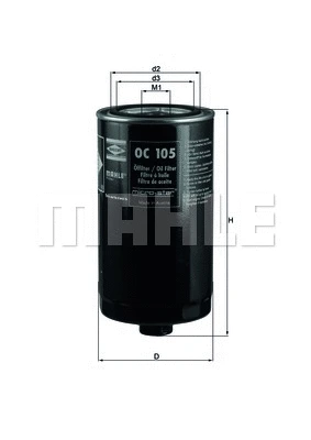 Alyvos filtras MAHLE OC 105