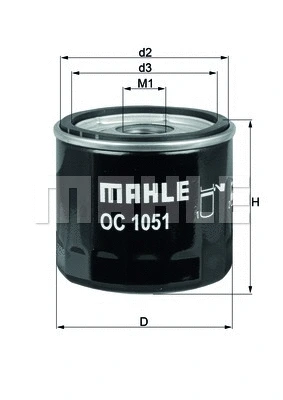 Alyvos filtras MAHLE OC 1051