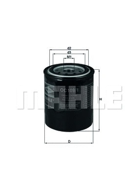 Alyvos filtras MAHLE OC 109/1