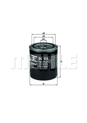 Alyvos filtras MAHLE OC 115