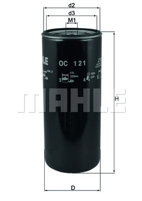 Alyvos filtras MAHLE OC 121