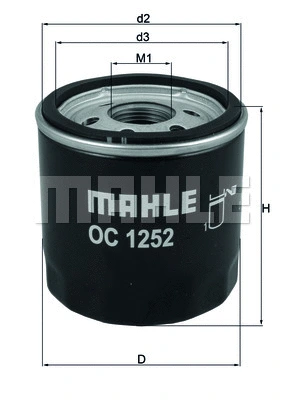 Alyvos filtras MAHLE OC 1252