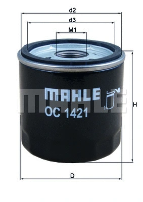 Alyvos filtras MAHLE OC 1421