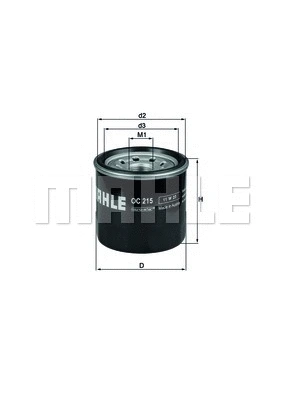 Alyvos filtras MAHLE OC 215
