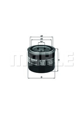 Alyvos filtras MAHLE OC 230