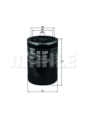 Alyvos filtras MAHLE OC 248