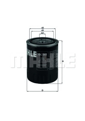 Alyvos filtras MAHLE OC 262
