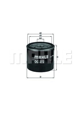 Alyvos filtras MAHLE OC 272