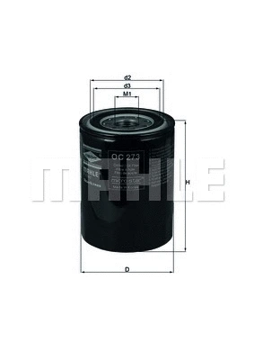 Alyvos filtras MAHLE OC 273