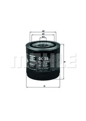 Alyvos filtras MAHLE OC 28