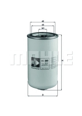 Alyvos filtras MAHLE OC 280