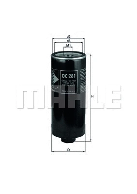 Alyvos filtras MAHLE OC 281