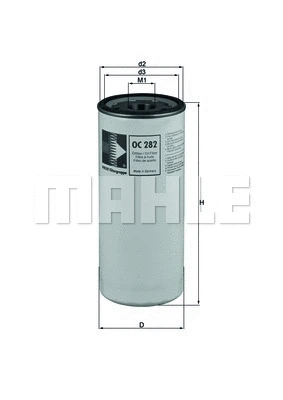 Alyvos filtras MAHLE OC 282