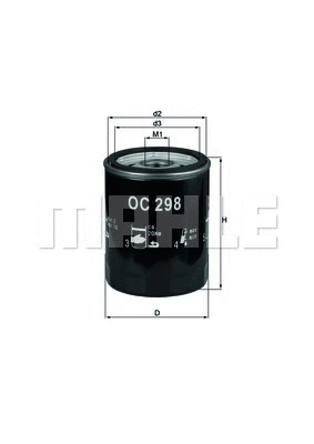 Alyvos filtras MAHLE OC 298