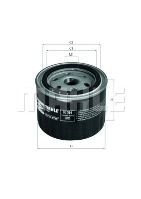 Alyvos filtras MAHLE OC 384