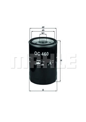 Alyvos filtras MAHLE OC 460