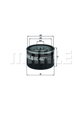 Alyvos filtras MAHLE OC 467