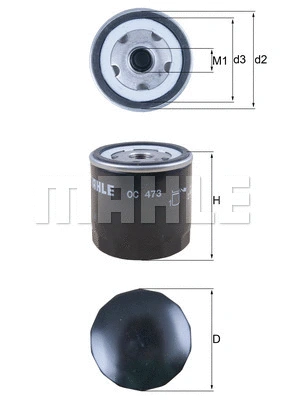 Alyvos filtras MAHLE OC 473