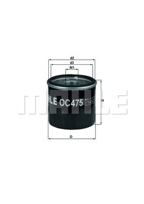 Alyvos filtras MAHLE OC 475