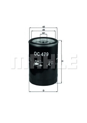Alyvos filtras MAHLE OC 479