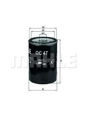 Alyvos filtras MAHLE OC 47 OF