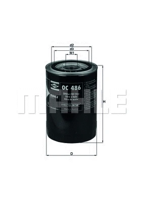 Alyvos filtras MAHLE OC 486