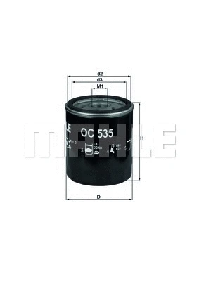 Alyvos filtras MAHLE OC 535