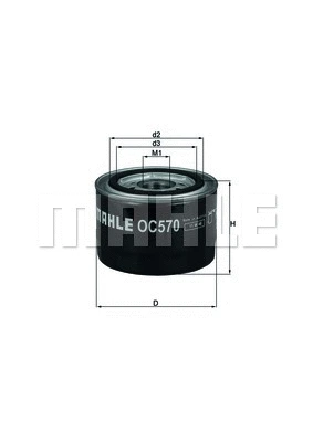 Alyvos filtras MAHLE OC 570