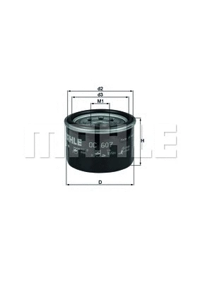 Alyvos filtras MAHLE OC 607