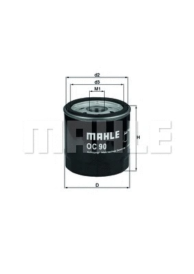 Alyvos filtras MAHLE OC 90 OF