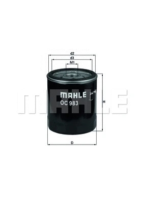 Alyvos filtras MAHLE OC 983