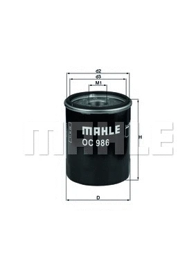 Alyvos filtras MAHLE OC 986