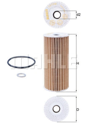 Alyvos filtras MAHLE OX 1048D