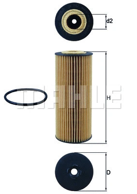 Alyvos filtras MAHLE OX 1162D