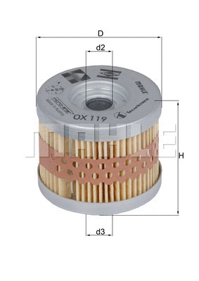 Alyvos filtras MAHLE OX 119