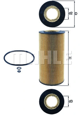 Alyvos filtras MAHLE OX 123/1D