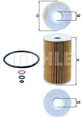 Alyvos filtras MAHLE OX 127/1D