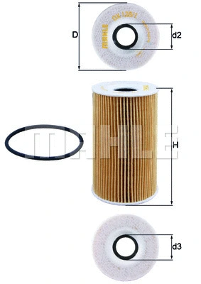 Alyvos filtras MAHLE OX 128/1D