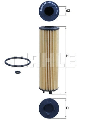 Alyvos filtras MAHLE OX 1340D