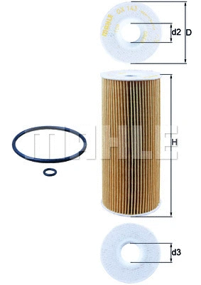 Alyvos filtras MAHLE OX 143D