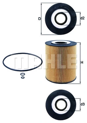 Alyvos filtras MAHLE OX 146D