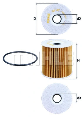 Alyvos filtras MAHLE OX 149D