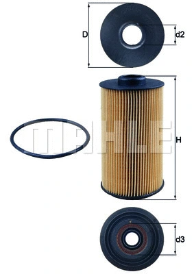 Alyvos filtras MAHLE OX 152/1D