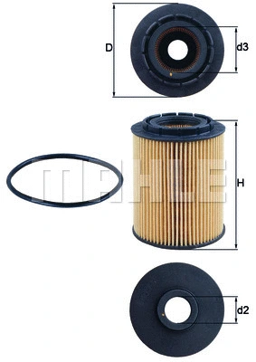 Alyvos filtras MAHLE OX 160D